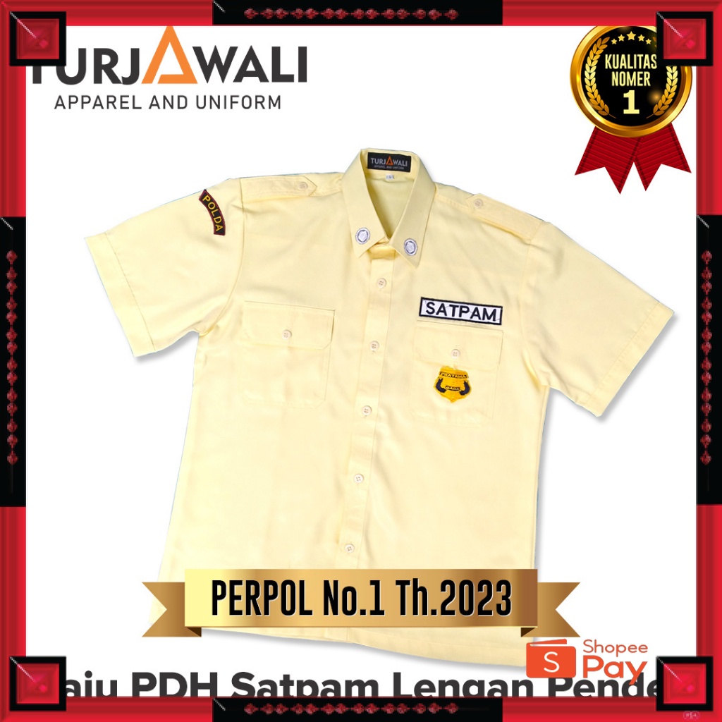 12.12 SERAGAM SALE / Seragam PDH Satpam Krem Lengan Pendek Terbaru 2023 / Seragam Satpam Krem Lengan