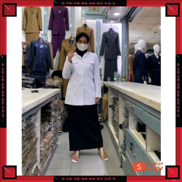 12.12 SERAGAM SALE / Blazer Guru Hitam Putih Rok Span / Seragam Hitam Putih / Baju Hitam Putih Guru 