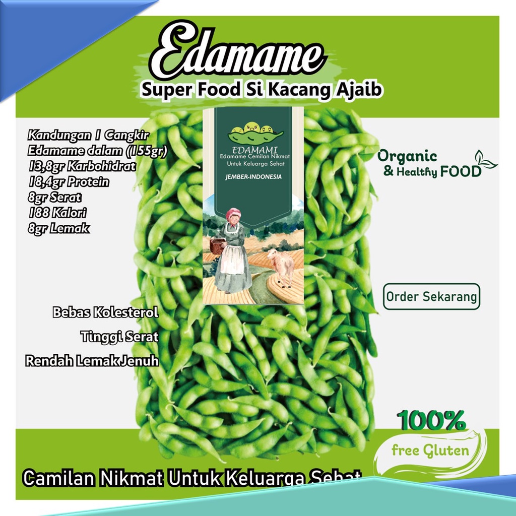 

Kacang Edamame Mentah Fresh Kualitas Super