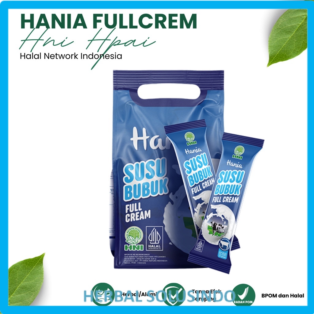 

Hania Susu Bubuk Full Cream - HNI HPAI BPOM PROIDUK DIJAMIN ASLI