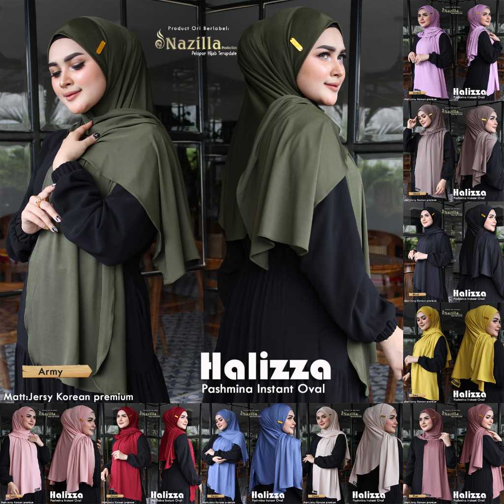 PASHMINA INSTAN JILBAB INSTAN HALIZZA BAHAN JERSEY KOREAN PREMIUM