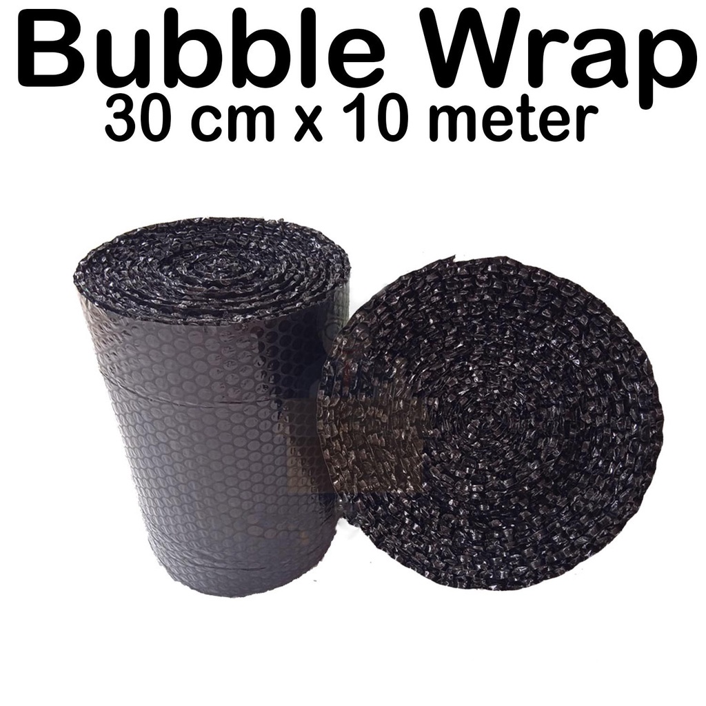 

Bubble Wrap Hitam MPI Ukuran 30 cm x 10 meter / Bubble Kebutuhan Packing - Master Pack Indonesia