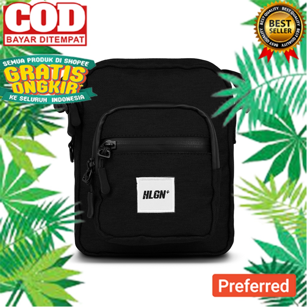 HOOLIGANS Sling Bag Basten - Black// HAND BAG / TAS TANGAN MURAH / TAS PRIA / TAS WANITA / HARBOLNAS
