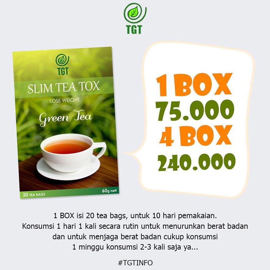 

COD TGT SLIM TEA TOX The Green Tea Slim Tea Detox Teh Pelangsing Penurun Berat Badan Obat Herbal Diet