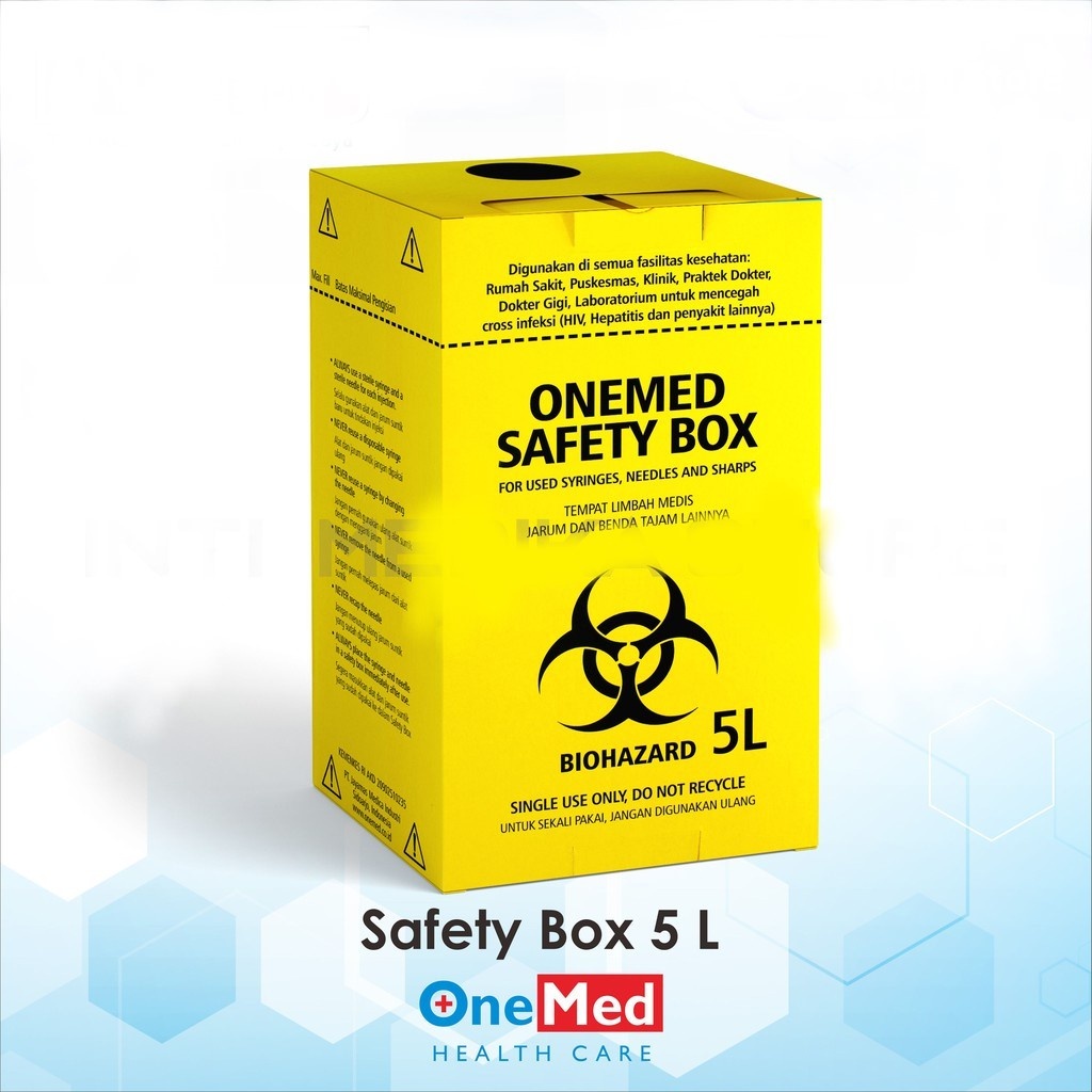 ONEMED - Safety Box 5 Liter | Tempat Sampah Medis