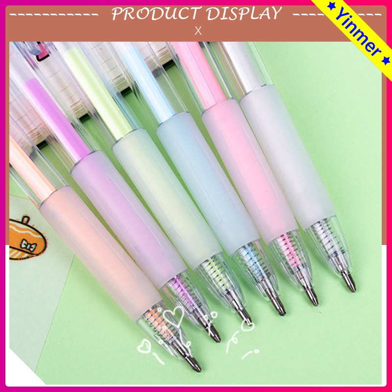 

COD✨Pena Jeli 5D ，Pena Jus Buku ，Besar Tangan， Pena Penyorot Tipe Tekan， Pena Warna Penampilan Tinggi-Yinmer