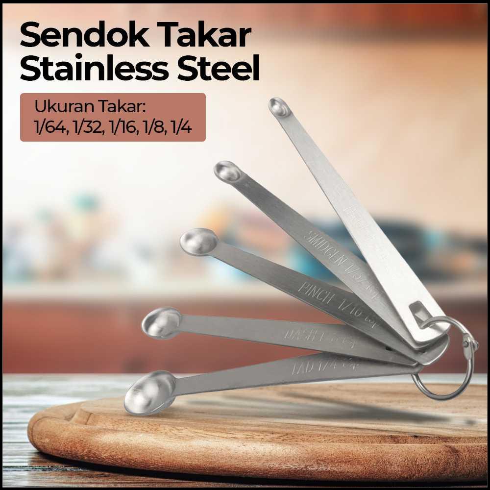 

HOUSEEN Sendok Takar Teh Stainless Steel Measuring Spoon 5 PCS - S301