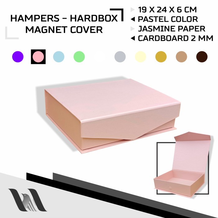 

HAMPERS GIFT BOX - HARDBOX - CUSTOM PRINTING - KOTAK KADO SESERAHAN 2 - Light Pink