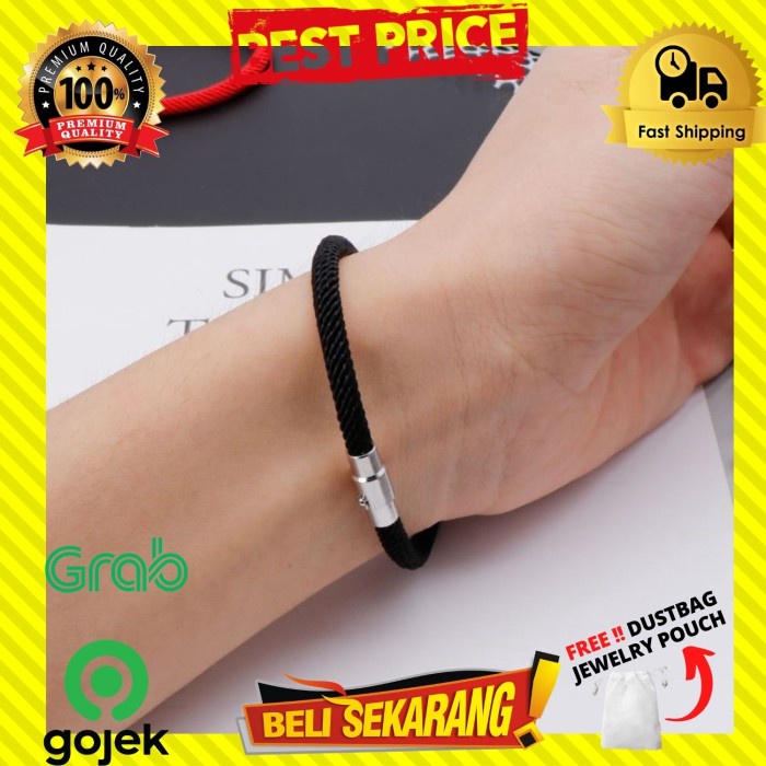 GELANG TALI KEPANG NILON PRIA WANITA GESPER MAGNETIK PREMIUM G298