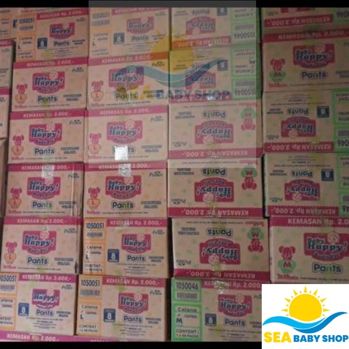 1 Dus Baby Happy Renceng S,M,XL isi 48pcs Ecer 2.000 M1 / L1 Is KARTON BABY HAPPY RENCENG #seababy