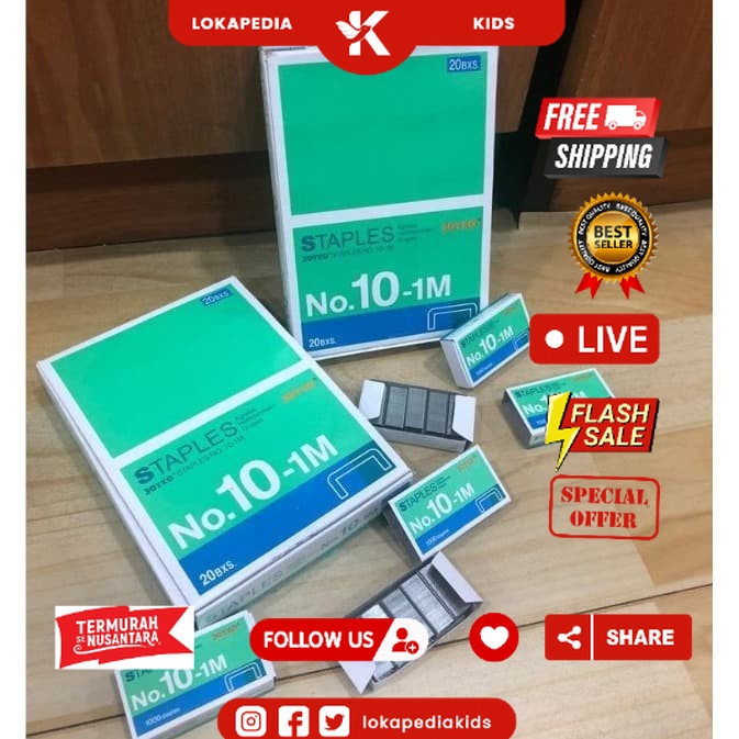 

[ PACK ] Isi Staples Joyko No 10 / Isi Staples KECIL--var
