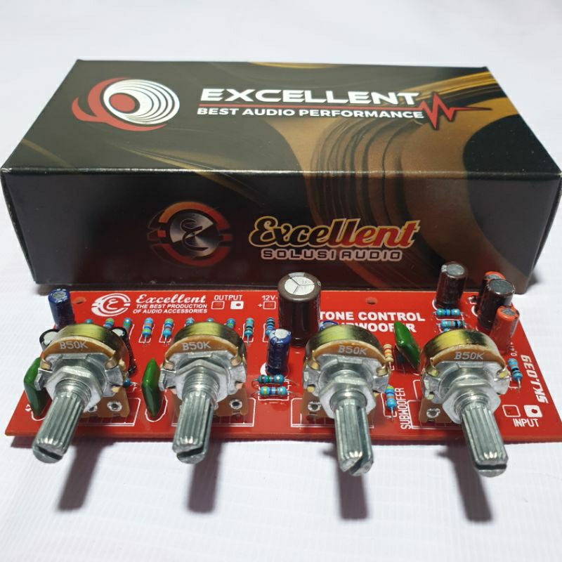 Tone Control Mono+Subwofer dc 12v-24v platinum