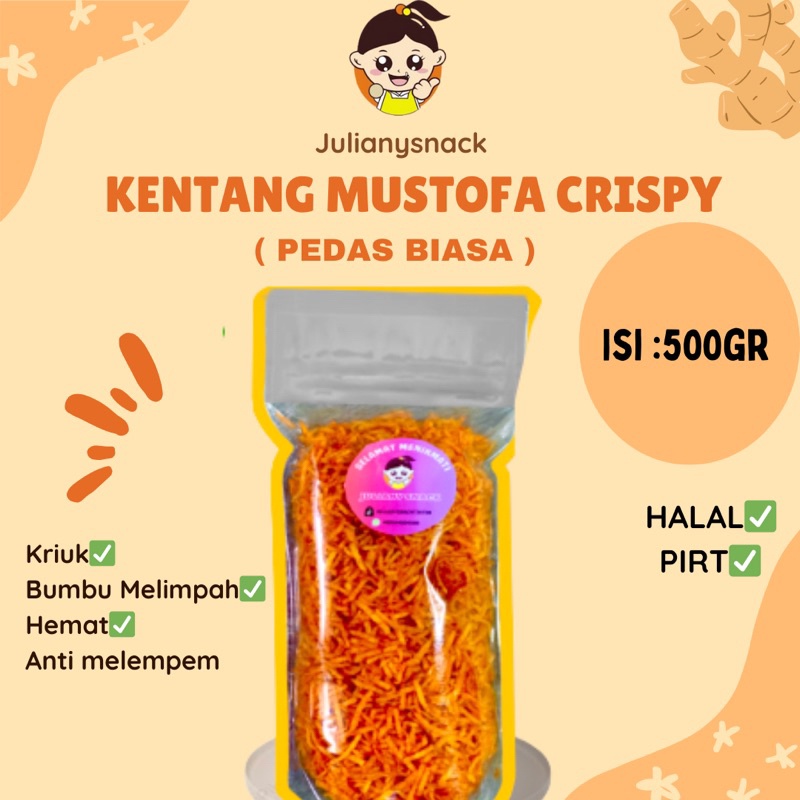 

500gram PEDAS BIASA KENTANG MUSTOFA CRISPY BY JULIANYSNACKTIKTOK