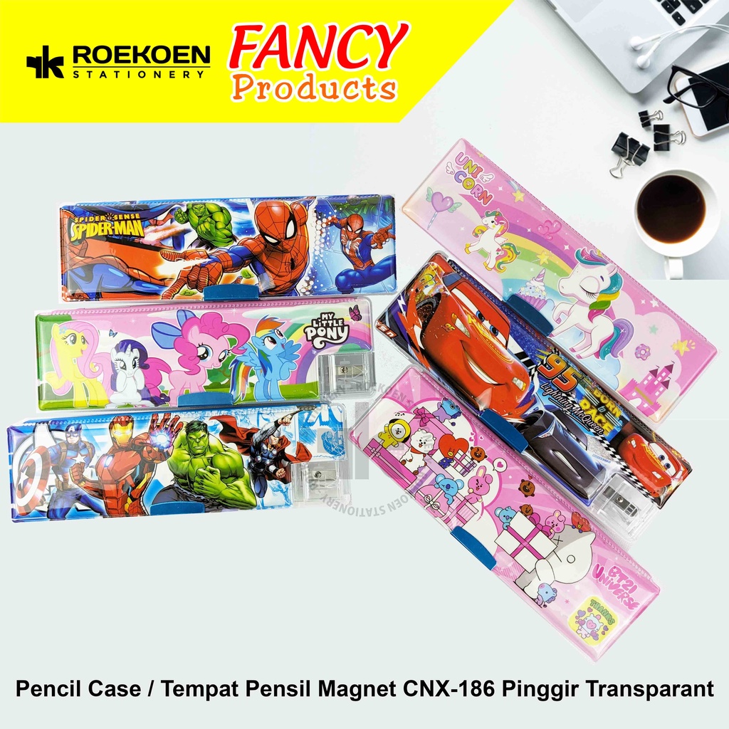 

Pencil Case Plastik PP Tanggung CNX-186 Pinggir Transparant