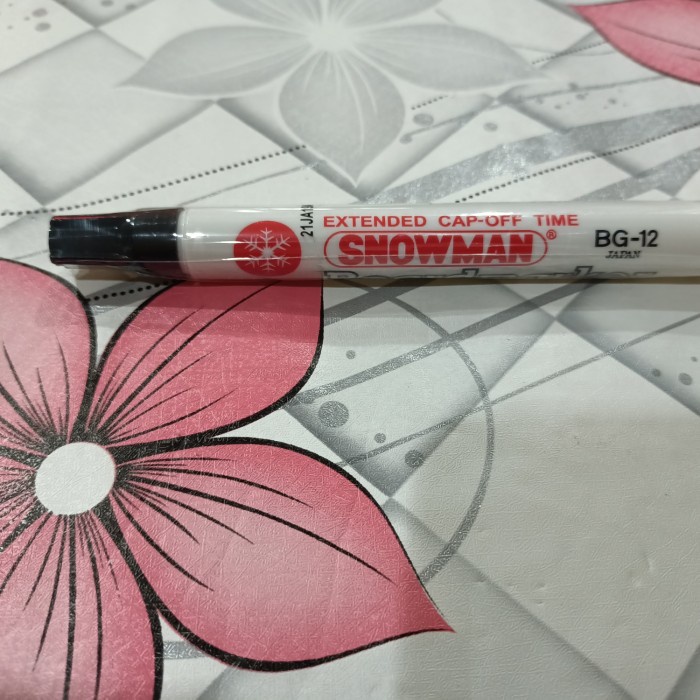 Spidol Snowman WhiteBoard BG 12 warna hitam - 1kotak 12pcs