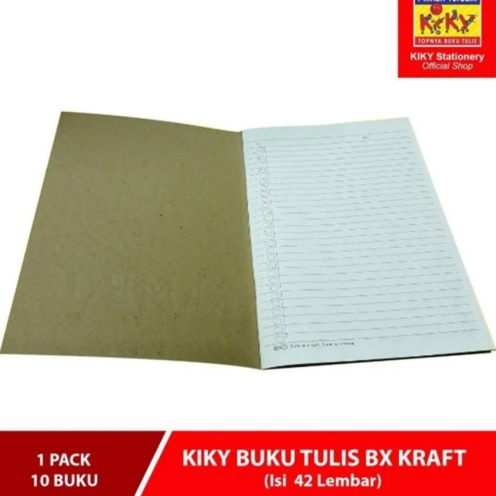 

Buku Tulis Boxy Campus Craft Kiky 42 Lembar 1 Pak Isi 10 Buku