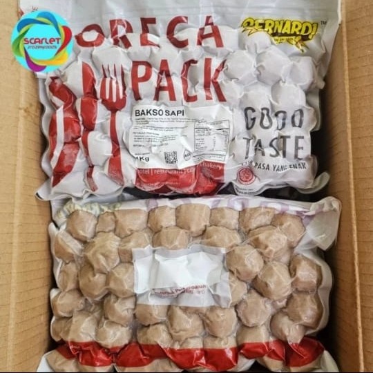 

Baso Sapi Bernardi Meatball Beef Bakso Sapi Horeca Pack 1 kg