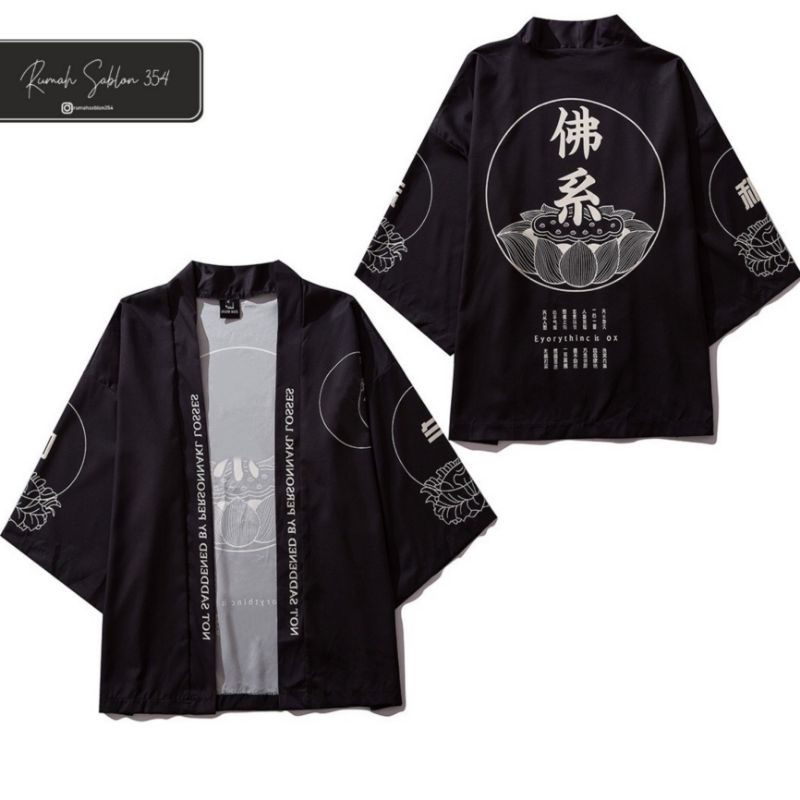 baju KIMONO Japan Style cardigan motif kanji Japanese Jepang pria wanita dewasa men women Kaos baju 