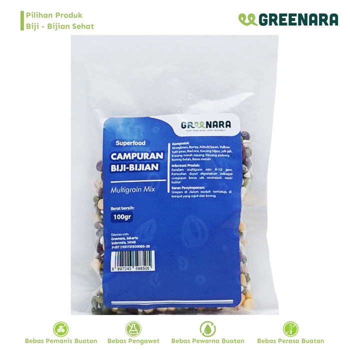 

[KUALITAS PREMIUM] Campuran Biji-bijian 100gr / Multigrain Mix Terjangkau