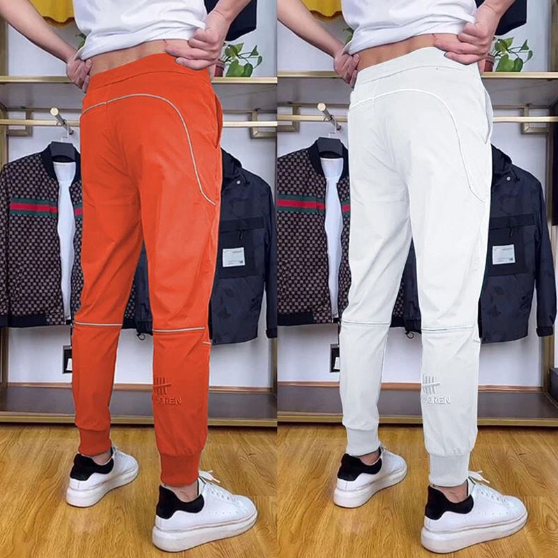 Thin ice silk casual pants for men