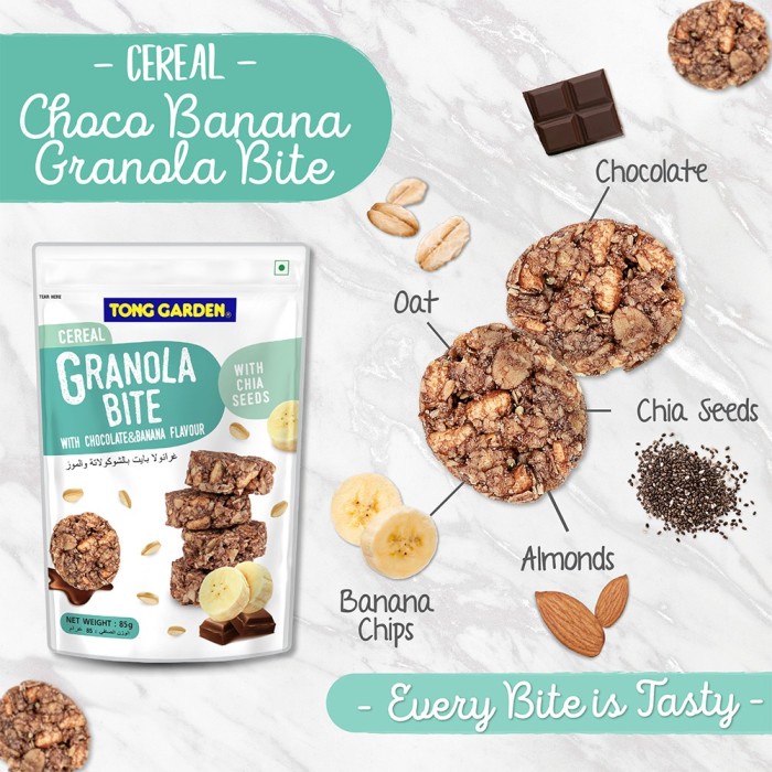 

✨PROMO✨ -Tong Garden - Granola Bite Banana & Chocolate 85g