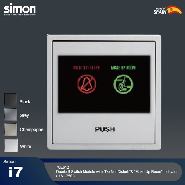 

SIMON i7 Doorbell Switch "Do Not Disturb"& "Make Up Room" Indicator