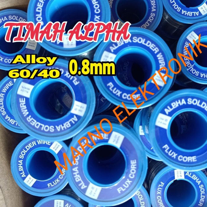 TIMAH SOLDER ALPHA 250G 1/4KG TENOL ALPHA SOLDER WIRE 1ROL BESAR 0.8MM