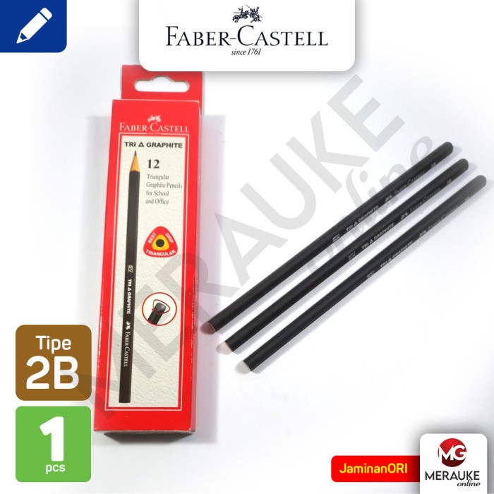 

Pensil Faber Castell Tri Graphite 2B Segitiga (Satuan)