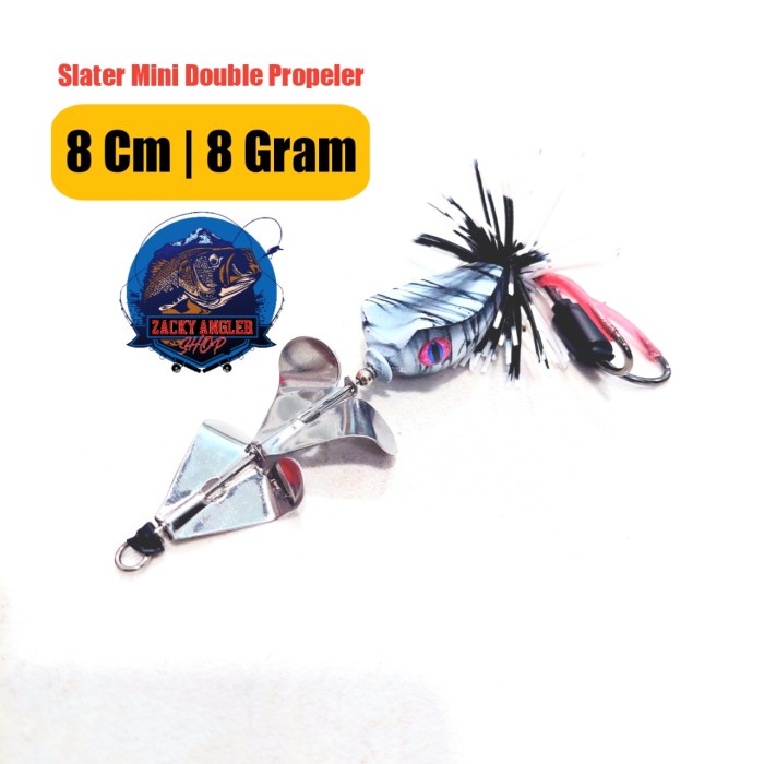 Slater Buzzbait Double Propeler Umpan Gabus Toman - Hitam