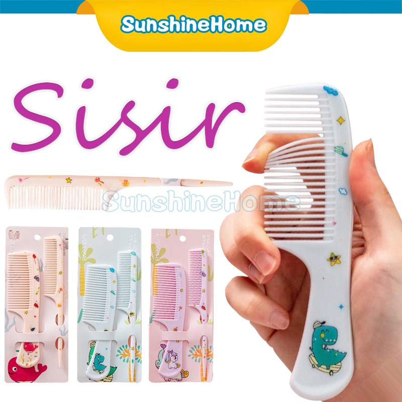 Sisir Anak Set Isi 2 Karakter Kartun Lucu Sisir Runcing Sisir Gagang / Sisir Anak Karakter / Sisir R