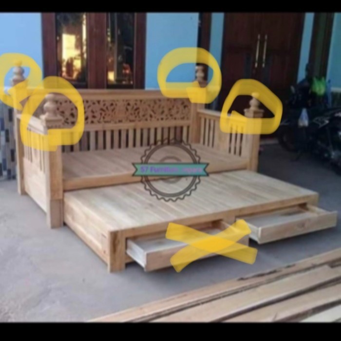 Termuraah Custom bale bale daybed bangku besar antik kayu jati model susun
