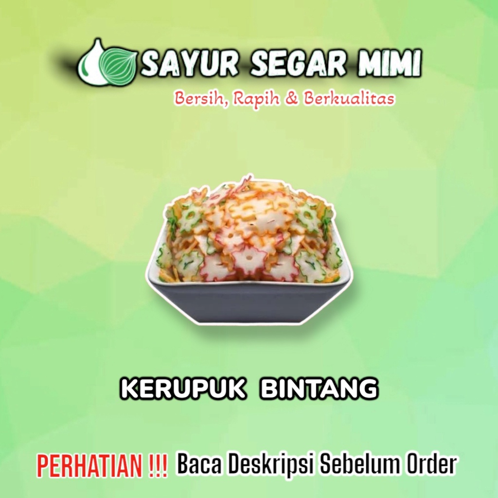 

Kerupuk Bintang Warna-Warni Mentah 250Gram - Sᴀʏᴜʀ Sᴇɢᴀʀ ♏ɪᴍɪ