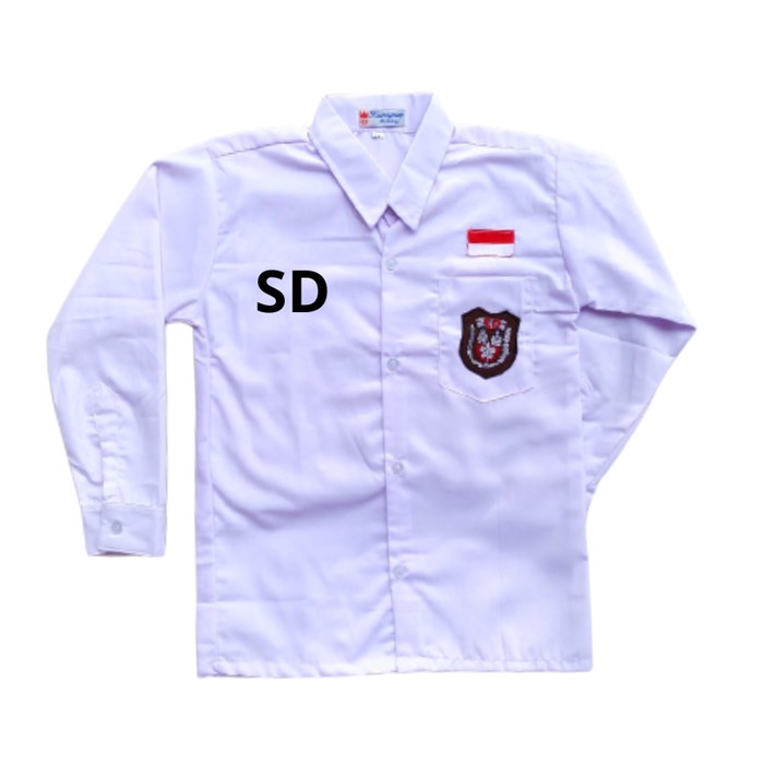 

[MEDAMART] BEST QUALITY Baju Kemeja Putih Lengan Panjang Polos Seragam Sekolah Sd Smp Sma Baju Putih SD, Size 7