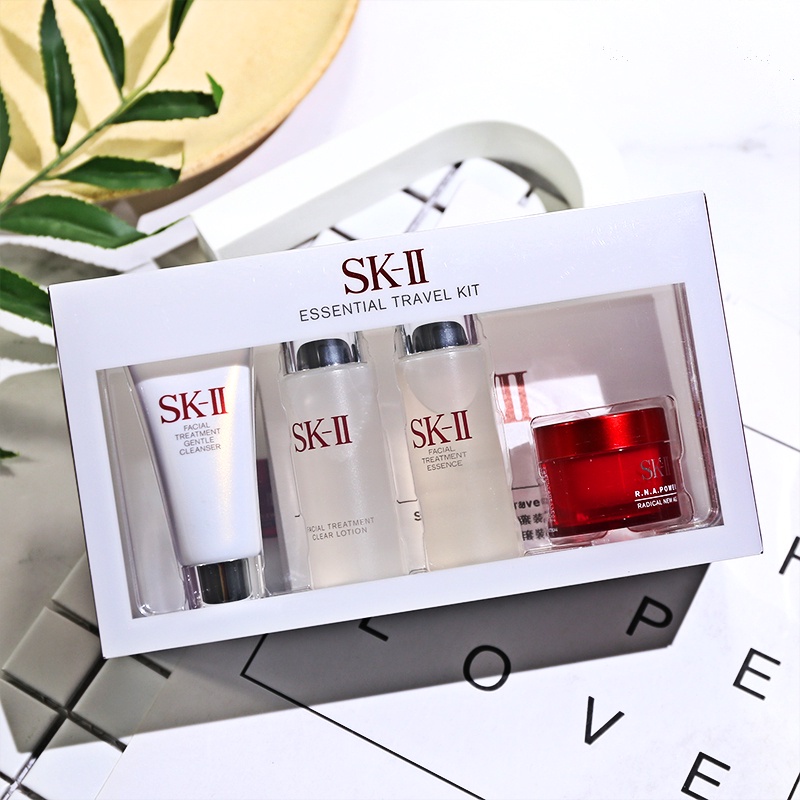 SK-II SK II SK2 Set 4Pcs/ Skincare Wajah Glowing Sk-II Travel Kit/Sk II SkII Kit Sk2 Original