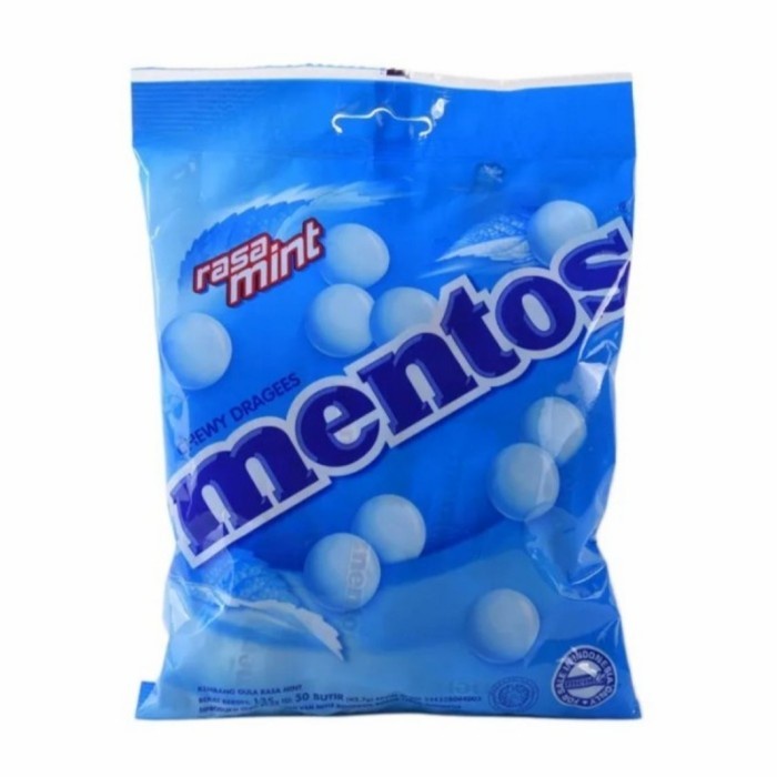 

Permen Kunyah MENTOS Biru MINT - Rasa Mint