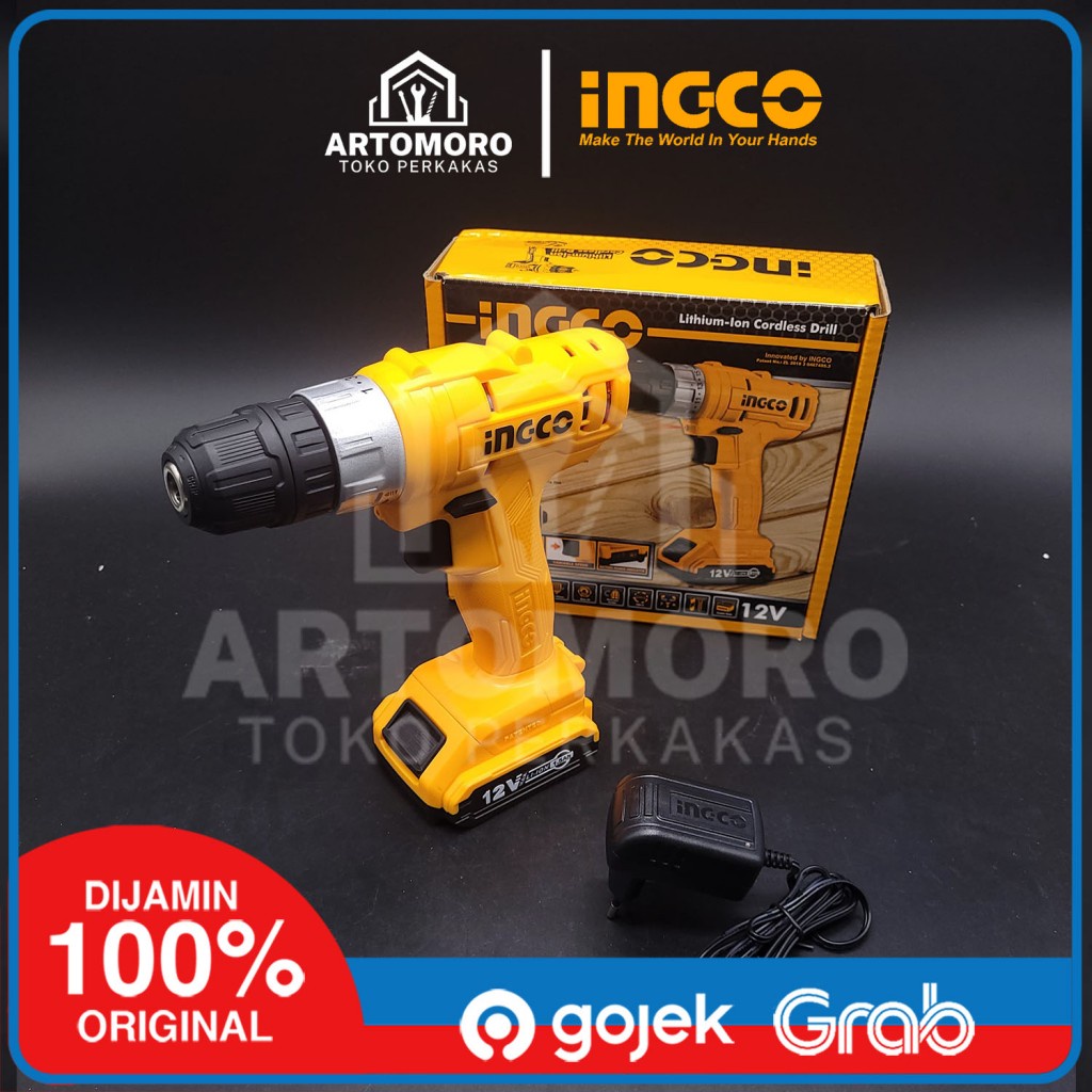Bor Tangan Cordless Drill Ingco 12V