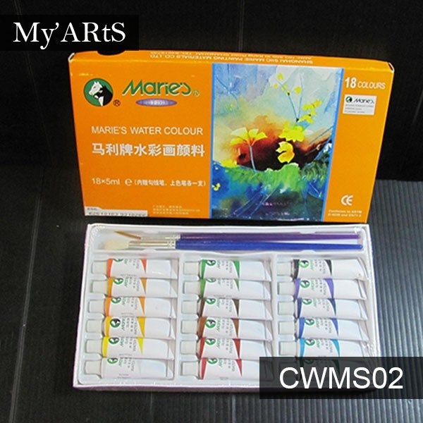 

Maries Watercolor 18 Warna 5 ml Cat Air Tube Watercolours Myarts