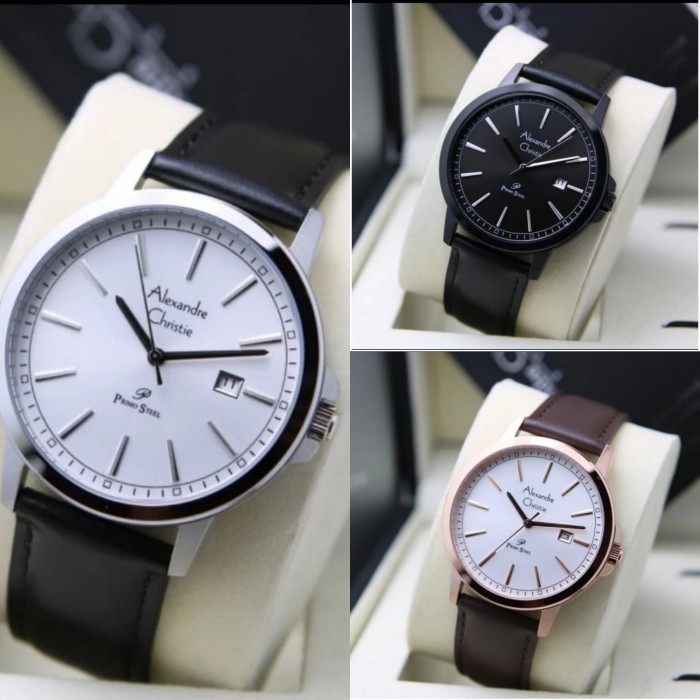Jam Tangan Pria Alexandre Christie 1014 AC1014MD AC 1014 | Original - Rosegold Putih