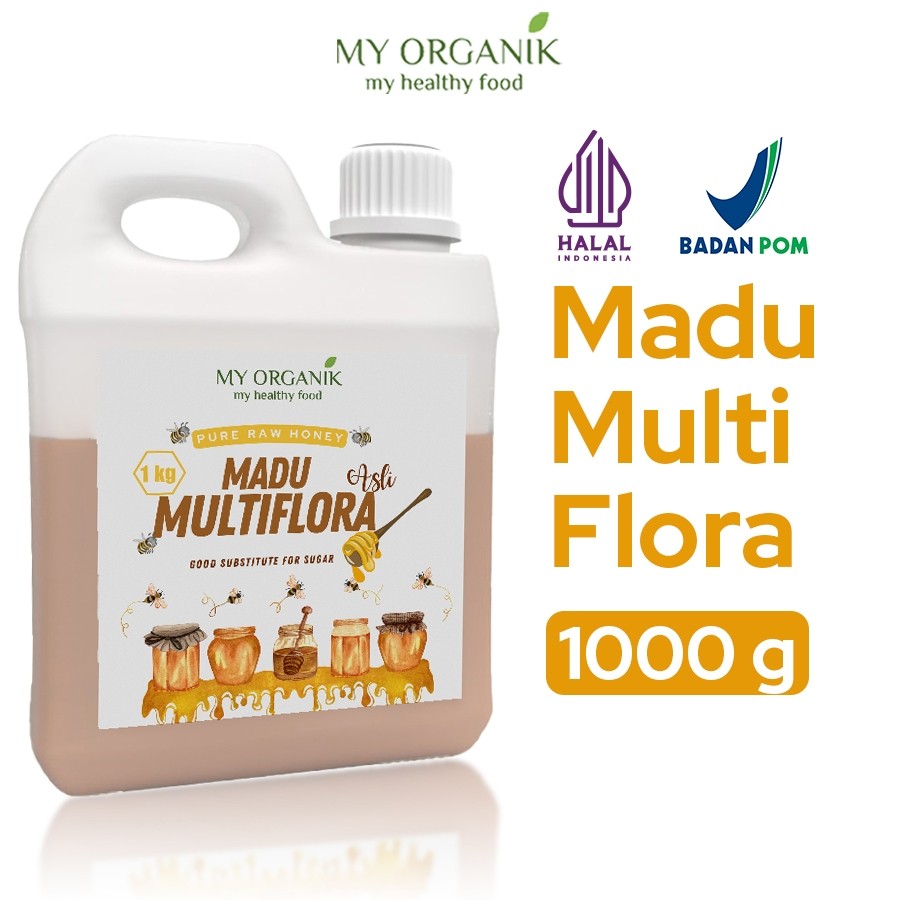 

My Organik Pure Raw Madu Multiflora 100% Super Natural Best Honey Premium Quality 1000 gr