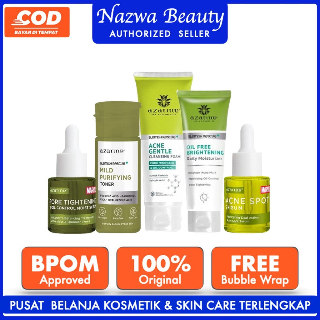 Nazwa Beauty Azarine Intense Acne Package [5 PCS] Paket Jerawat