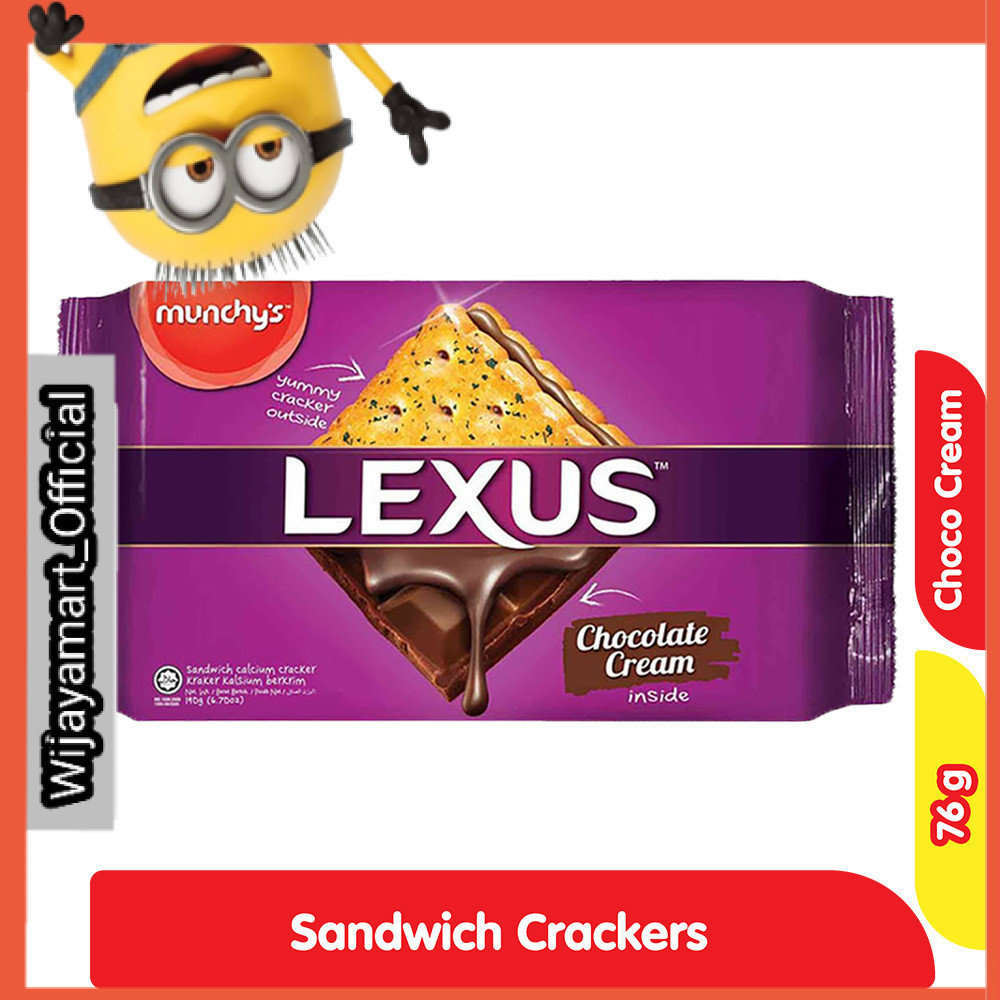 

munchy's Lexus Biskuit Sandwich Krim Cokelat 76 g