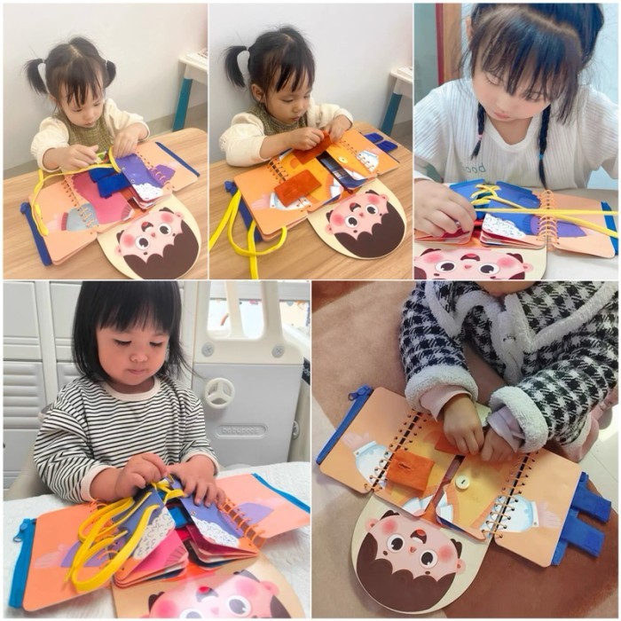 Busy book sensory book learning life skill travel toys mainan motorik - Boy