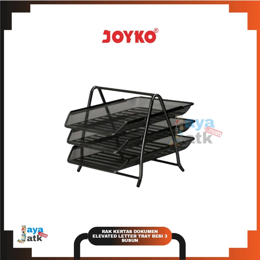 Elevated Tray / Rak Kertas Organizer / Rak Dokumen Besi Susun 3 - Microstar / Joyko