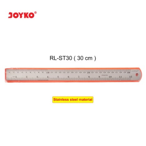 

PENGGARIS BESI JOYKO STAINLESS STEEL RULER 30 CM KUAT TIDAK BERKARAT GROSIR MURAH SEKOLAH 30CM ORI