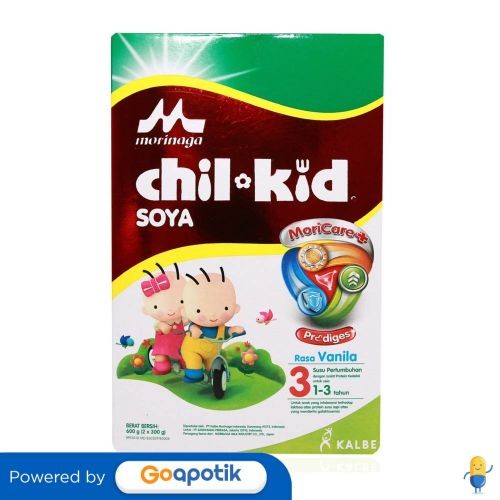 

Morinaga Chil Kid Soya 3 Susu Pertumbuhan Rasa Vanila 600 Gram Dus