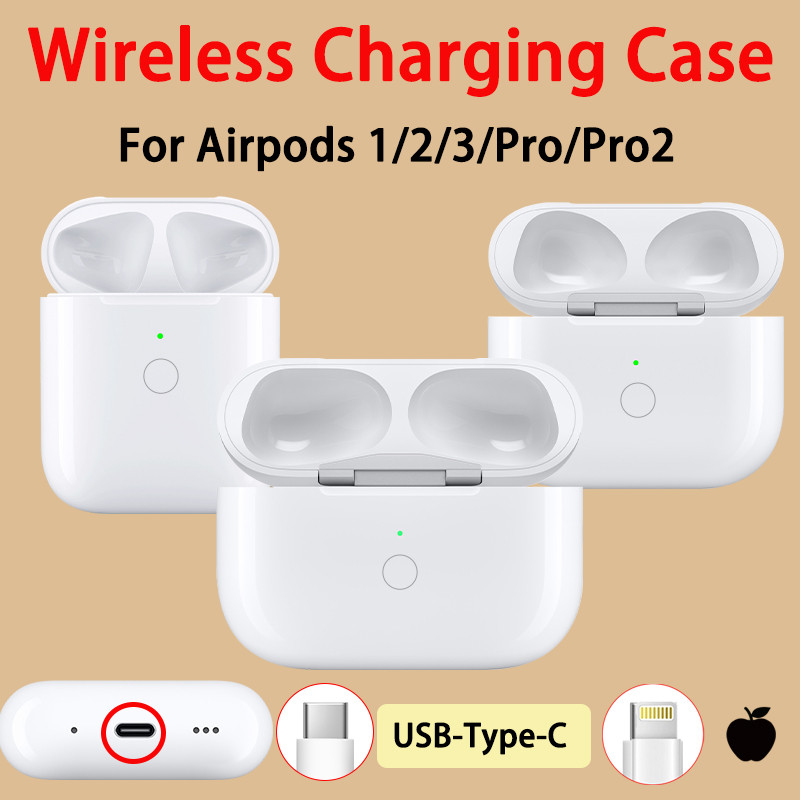 Wireless Charging Case Replacement for original Airpods Pro Generation Charger box Replacement with 