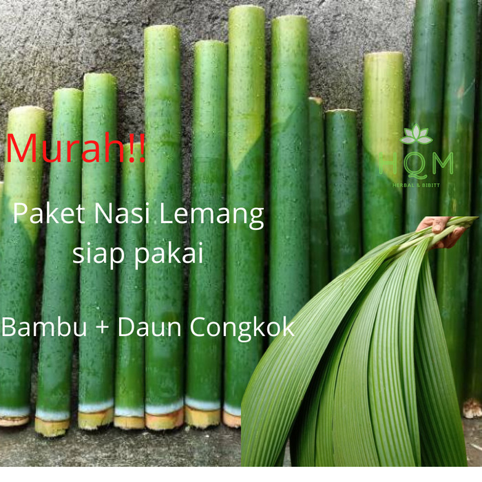 

Termurah Paket Nasi Lemang / Leumeung Bambu Lemang + Daun Congkok