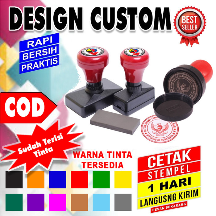 

PRODUK TERLARIS Stempel Otomatis Flash 2 Warna - KECIL