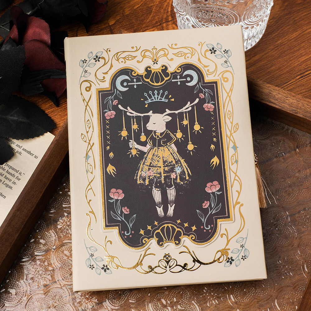 

Retro Notebook Classic Design Gothic Series Color Page Illustration Hardcover Diary Young Rrtists Notepad