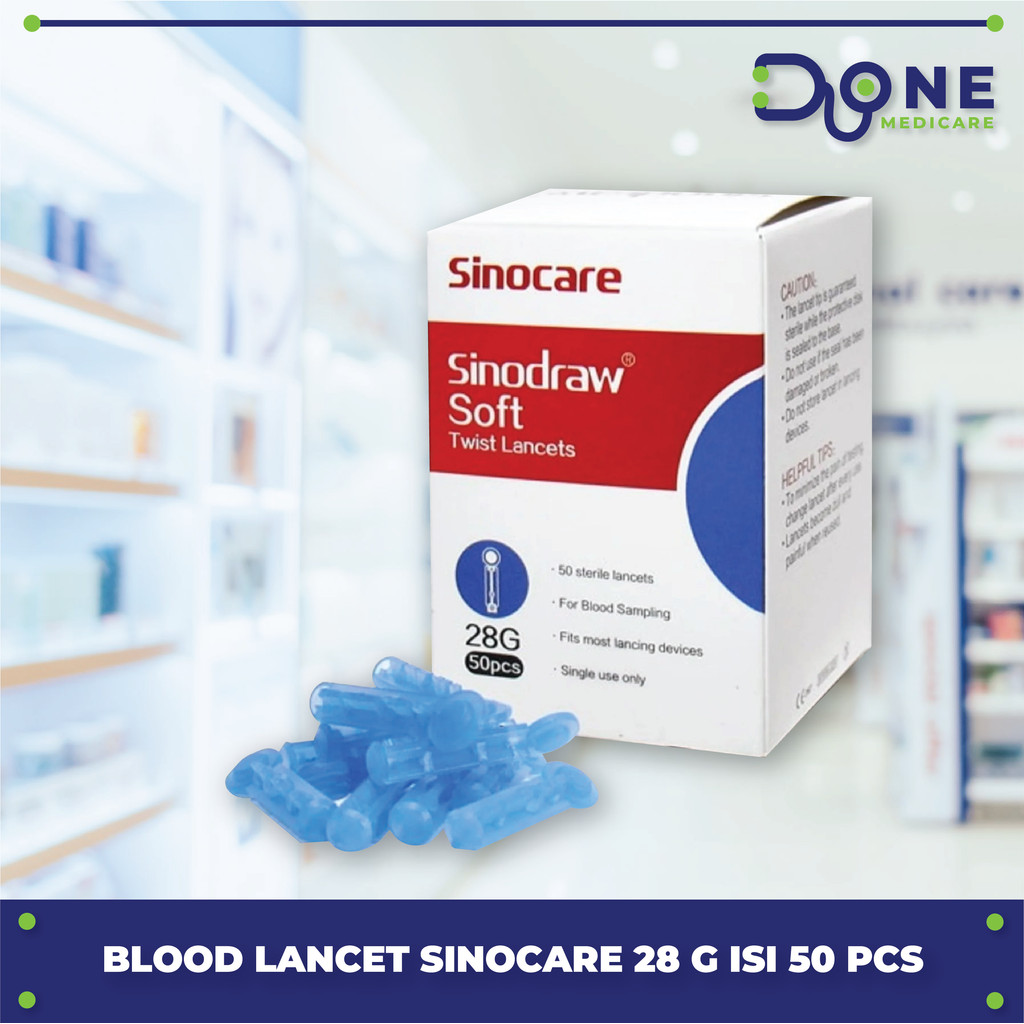 Sinocare Jarum Lancet / Blood Lancet 28G